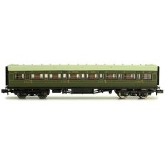 Dapol N Scale, 2P-012-004 SR Maunsell First Class Corridor 7670, SR Lined Maunsell Olive Green Livery small image