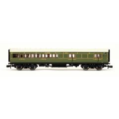 Dapol N Scale, 2P-012-055 SR Maunsell Brake Third Corridor 3214, SR Lined Maunsell Olive Green Livery small image