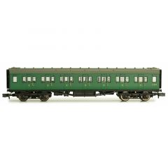 Dapol N Scale, 2P-012-304 BR (Ex SR) Maunsell First Class Corridor 7367, BR (SR) Green Livery small image