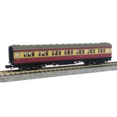 Dapol N Scale, 2P-012-601 BR (Ex SR) Maunsell First Class Corridor 7670, BR Crimson & Cream Livery small image