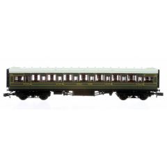 Dapol N Scale, 2P-014-080 SR Maunsell Third Class Corridor (High Windows) 1122, SR Lined Maunsell Olive Green Livery small image