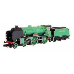 Dapol N Scale, 2S-002-008 SR V 'Schools' Class 4-4-0, 927, 'Clifton' SR Lined Malachite Green Livery, DCC Ready small image