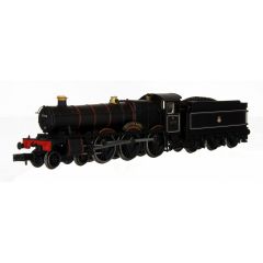 Dapol N Scale, 2S-010-004 BR (Ex GWR) 49XX 'Hall' Class 4-6-0, 5908, 'Moreton Hall' BR Lined Black (Early Emblem) Livery, DCC Ready small image