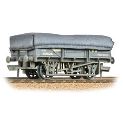 Bachmann Branchline OO Scale, 33-088A GWR 5 Plank China Clay Wagon 92626, GWR Grey Livery with Tarpaulin Cover, Weathered small image
