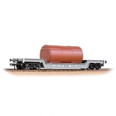 Bachmann Branchline OO Scale, 33-878A LMS 45T Bogie Well Wagon 189994, LMS Grey Livery with Bauxite Boiler, Includes Wagon Load small image