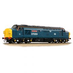 Bachmann Branchline OO Scale, 35-312 BR Class 37/0 Split Headcode Co-Co, 37069, 'Thornaby TMD' BR Blue Livery White Stripe, DCC Ready small image