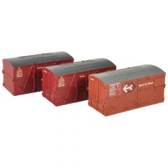 Bachmann Branchline OO Scale, 36-004A BD Large Containers BR Bauxite & BR Crimson small image