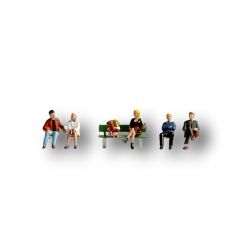 Noch N Scale, 36530 Sitting People with one Bench small image