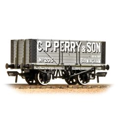 Bachmann Branchline OO Scale, 37-117 Private Owner 7 Plank Wagon, Fixed Ends No 205, 'C. P. Perry & Son', Grey Livery small image