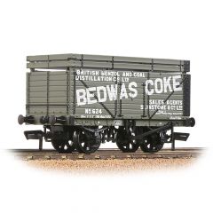 Bachmann Branchline OO Scale, 37-205A Private Owner 8 Plank Wagon, with Coke Rails No. 624, 'Bedwas', Grey Livery small image