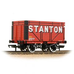 Bachmann Branchline OO Scale, 37-206B Private Owner 8 Plank Wagon, with Coke Rails 2477, 'Stanton', Red Livery small image