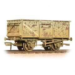 Bachmann Branchline OO Scale, 37-225J BR 16T Steel Mineral Wagon, Top Flap Doors B89616, BR Grey (Early) Livery, Weathered small image