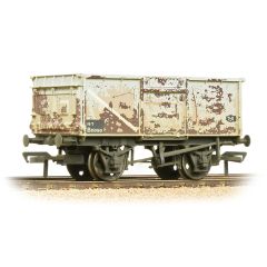 Bachmann Branchline OO Scale, 37-250J BR 16T Steel Mineral Wagon, Pressed End Door B62549, BR Grey (Early) Livery, Weathered small image