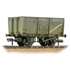 Bachmann Branchline OO Scale, 37-425B BR 16T Steel Mineral Wagon, Slope Sided B7433, BR Grey (Early) Livery, Weathered small image