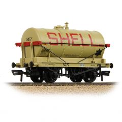 Bachmann Branchline OO Scale, 37-679B Private Owner 14T Tank Wagon 5077, 'Shell-BP', Buff Livery small image