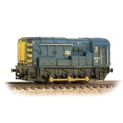Graham Farish N Scale, 371-015D BR Class 08 0-6-0, 08818, BR Blue Livery, Weathered, DCC Ready small image