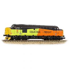 Graham Farish N Scale, 371-173 Colas Rail Freight Class 37/5 Refurbished Co-Co, 37521, Colas Rail Freight Livery, DCC Ready small image