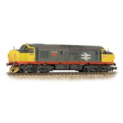 Graham Farish N Scale, 371-474 BR Class 37/0 Split Headcode Co-Co, 37032, 'Mirage' BR Railfreight (Red Stripe) Livery, Weathered, DCC Ready small image