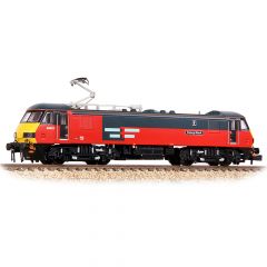 Graham Farish N Scale, 371-782 BR Class 90/0 Bo-Bo, 90019, 'Penny Black' BR Rail Express Systems Livery, DCC Ready small image