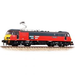 Graham Farish N Scale, 371-782SF BR Class 90/0 Bo-Bo, 90019, 'Penny Black' BR Rail Express Systems Livery, DCC Sound small image