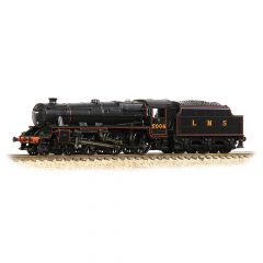 Graham Farish N Scale, 372-135B LMS 5MT Stanier 'Black 5' Class 4-6-0, 5004, LMS Lined Black (Original) Livery with Riveted Tender, DCC Ready small image