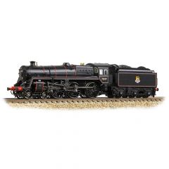 Graham Farish N Scale, 372-727ASF BR 5MT Standard Class with BR1B Tender 4-6-0, 73109, BR Lined Black (Early Emblem) Livery, DCC Sound small image