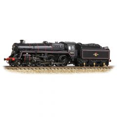 Graham Farish N Scale, 372-729SF BR 5MT Standard Class with BR1 Tender 4-6-0, 73050, BR Lined Black (Late Crest) Livery, DCC Sound small image