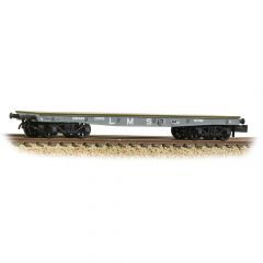 Graham Farish N Scale, 373-351 LMS (Ex WD) 40T 'Parrot' Bogie Wagon 279158, LMS Grey Livery small image