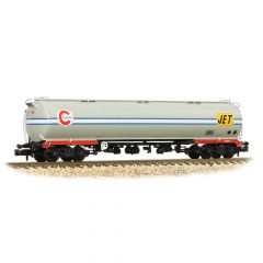 Graham Farish N Scale, 373-563A Private Owner (Ex BR) TEA 102T Bogie Tank Wagon 104, 'Conoco/Jet', Grey Livery, Weathered small image