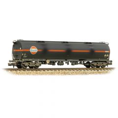 Graham Farish N Scale, 373-565A Private Owner (Ex BR) TEA 102T Bogie Tank Wagon 85047, 'Gulf', Black Livery, Weathered small image