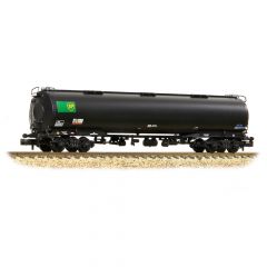Graham Farish N Scale, 373-566A Private Owner (Ex BR) TEA 102T Bogie Tank Wagon 83377, 'BP', Black Livery small image