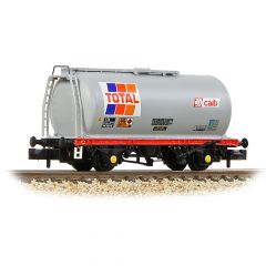 Graham Farish N Scale, 373-788 Private Owner (Ex BR) TTA 45T Tank Wagon 58278, 'Total', Grey Livery small image