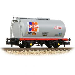 Graham Farish N Scale, 373-788A Private Owner (Ex BR) TTA 45T Tank Wagon 58236, 'Total', Grey Livery small image