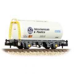 Graham Farish N Scale, 373-789A Private Owner (Ex BR) TTA 45T Tank Wagon ICIA54365, 'ICI Petrochemicals', White Livery small image