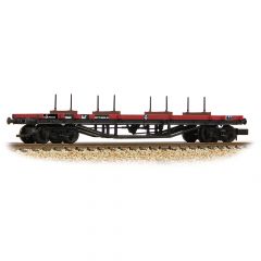 Graham Farish N Scale, 373-925D BR 30T 'Prawn' Bogie Bolster KDB943414, BR Red Livery, Includes Wagon Load small image