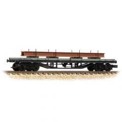 Graham Farish N Scale, 373-926E BR 30T Bogie Bolster C Wagon B943444, BR Grey Livery, Includes Wagon Load small image