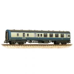 Graham Farish N Scale, 374-197 BR Mk1 BSK Brake Second Corridor 34668, BR Blue & Grey (ScotRail) Livery, Weathered small image