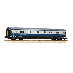 Graham Farish N Scale, 374-477A BR Mk3A SLEP Sleeper Either Class with Pantry E10507, BR Blue & Grey (InterCity Sleeper) Livery small image