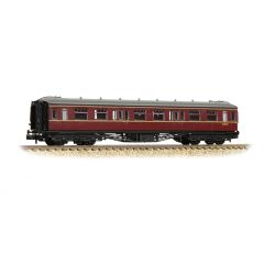 Graham Farish N Scale, 374-537A BR (Ex GWR) Hawksworth 63' Second Corridor W792W, BR Maroon Livery small image