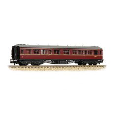 Graham Farish N Scale, 374-562A BR (Ex GWR) Hawksworth 63' Composite Corridor W7821W, BR Maroon Livery small image