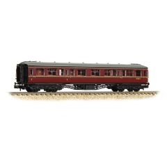 Graham Farish N Scale, 374-562B BR (Ex GWR) Hawksworth 63' Composite Corridor W7818W, BR Maroon Livery small image