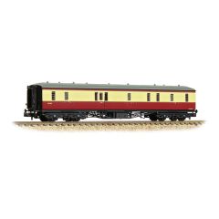 Graham Farish N Scale, 374-585A BR (Ex GWR) Hawksworth 63' Passenger Brake W305, BR Crimson & Cream Livery small image