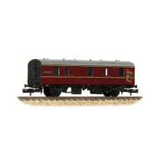 Graham Farish N Scale, 374-785A BR Mk1 CCT Covered Carriage Truck M94321, BR Maroon Livery small image