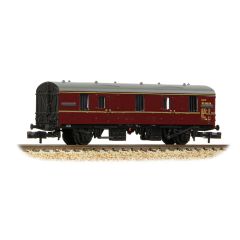 Graham Farish N Scale, 374-785B BR Mk1 CCT Covered Carriage Truck W94556, BR Maroon Livery small image