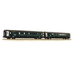 Graham Farish N Scale, 374-997B BR Mk3 'Night Riviera' 2-Coach Pack, GWR Green (FirstGroup) - Pack C small image