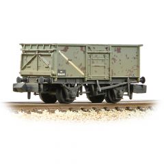 Graham Farish N Scale, 377-227H BR 16T Steel Mineral Wagon, Top Flap Doors B165149, BR Grey Livery, Weathered small image
