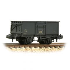 Graham Farish N Scale, 377-228 NCB (Ex BR) 16T Steel Mineral Wagon, Top Flap Doors NCB100, NCB Grey Livery, Weathered small image