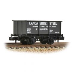 Graham Farish N Scale, 377-280 Private Owner (Ex BR) 27T Steel Tippler No. 15, 'Lancashire Steel', Black Livery small image