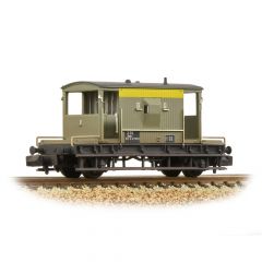Graham Farish N Scale, 377-529A BR 20T Standard Brake Van, BR Engineers Grey & Yellow Livery, Weathered small image