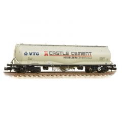 Graham Farish N Scale, 377-676B Private Owner JPA Bogie Cement Tank, VTG ' Castle Cement', Grey Livery small image
